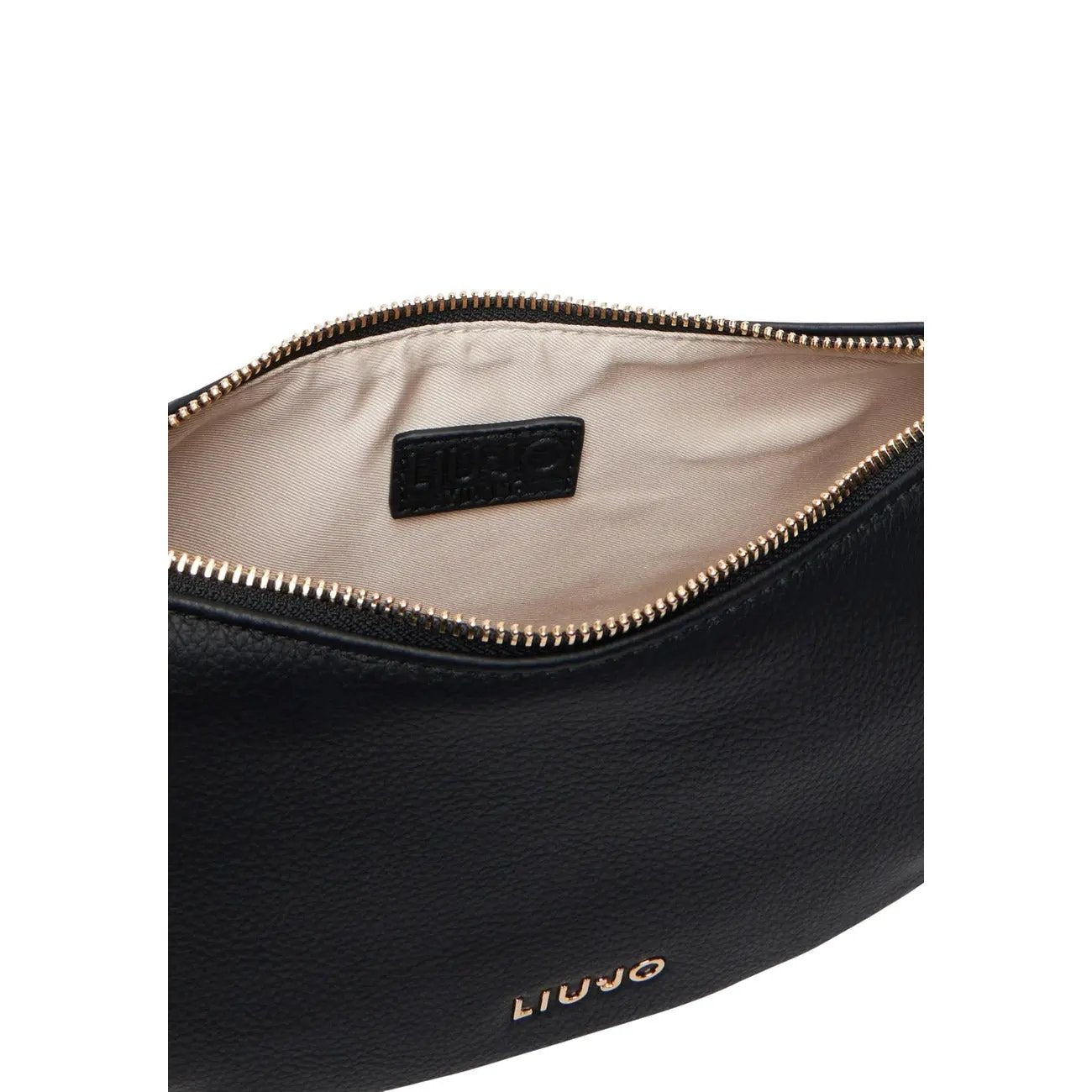 Liu Jo Women Black Elegant Faux Leather Shoulder Bag With Zip And Pockets by Liu Jo