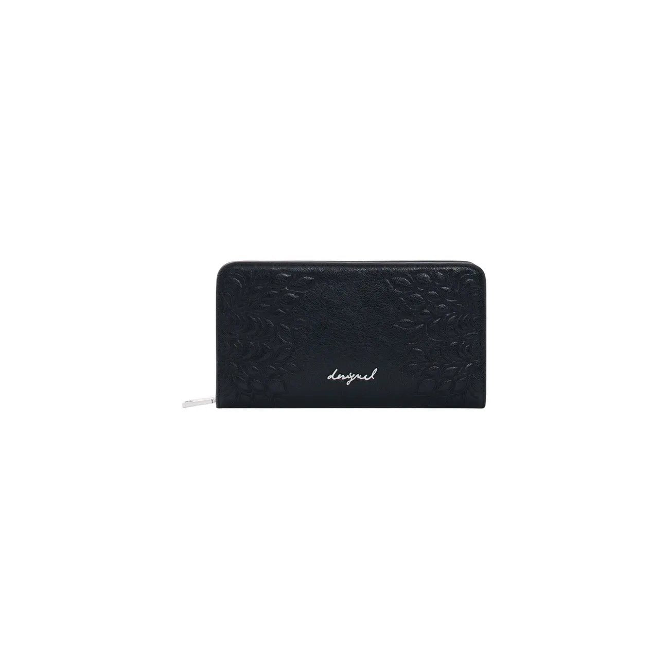 Desigual Women Elegant Black Zip Wallet With Secure Inner Pockets by Desigual
