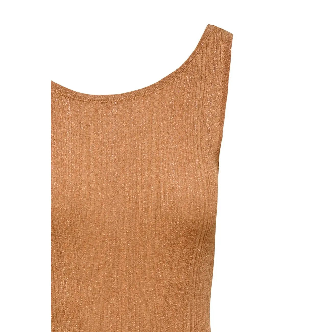 Only Women Camel Ribbed Tank Top Undershirt Sleeveless Summer Essential by Only