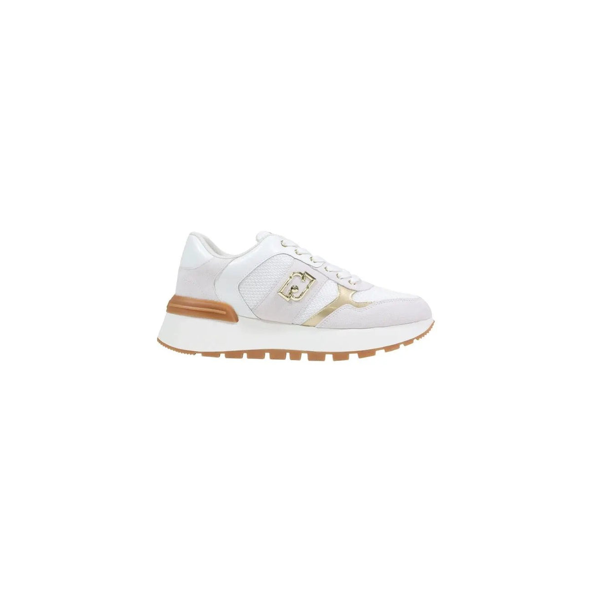 Liu Jo Women White Luxury Sneakers Featuring Gold Logo And Stylish Design by Liu Jo