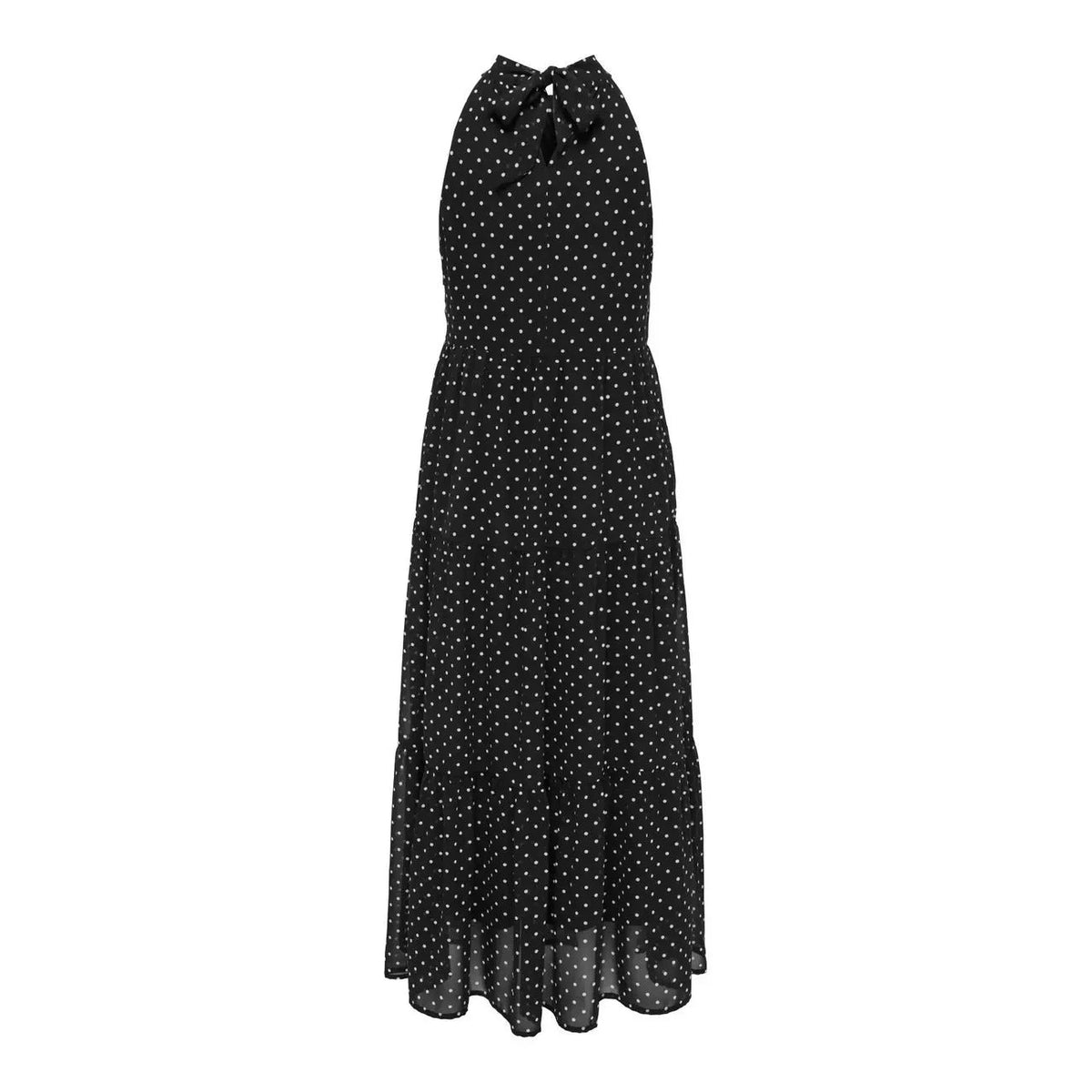 Only Stylish Sleeveless Polka Dot Womens Summer Zip Dress Black by Only