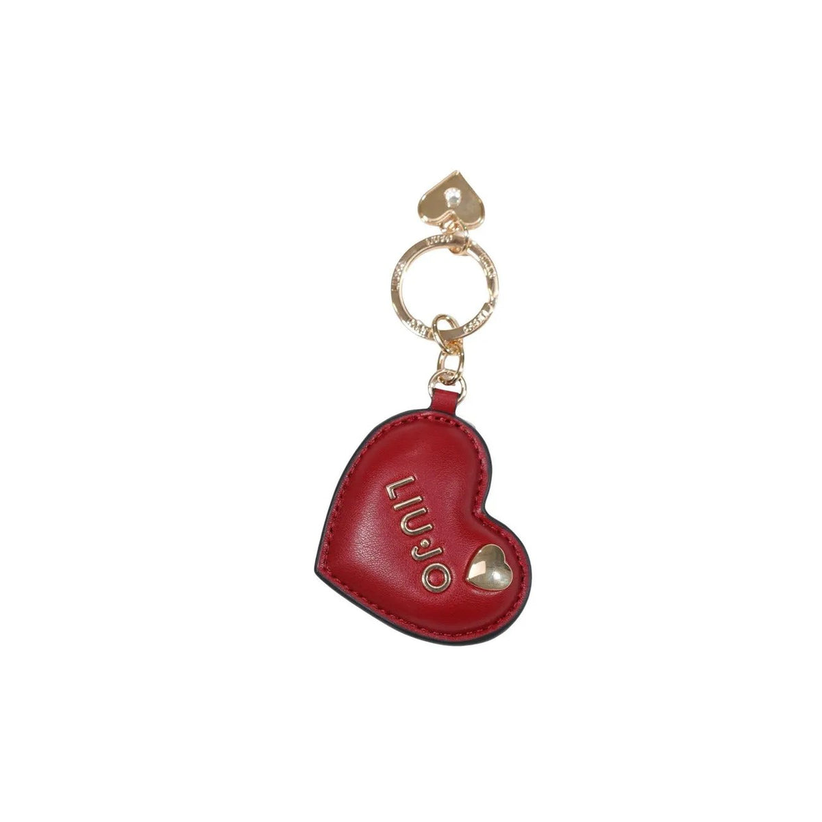 Liu Jo Women Chic Red Heart Faux Leather Keyring With Zip Pocket Storage by Liu Jo
