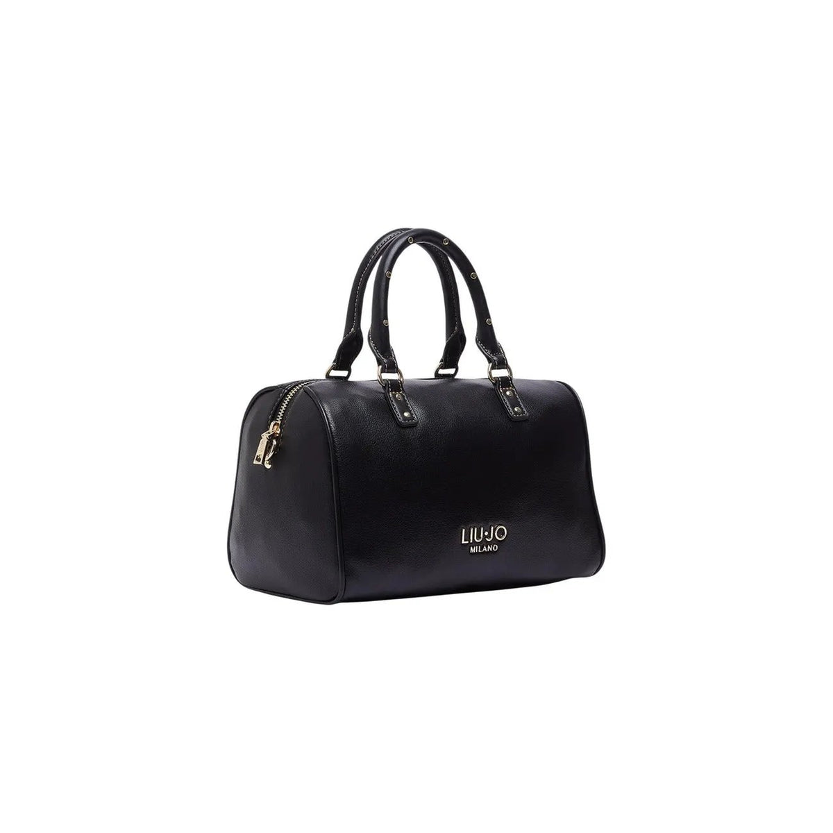 Liu Jo Women Black Faux Leather Boston Bag Premium Elegant Handbag by Liu Jo