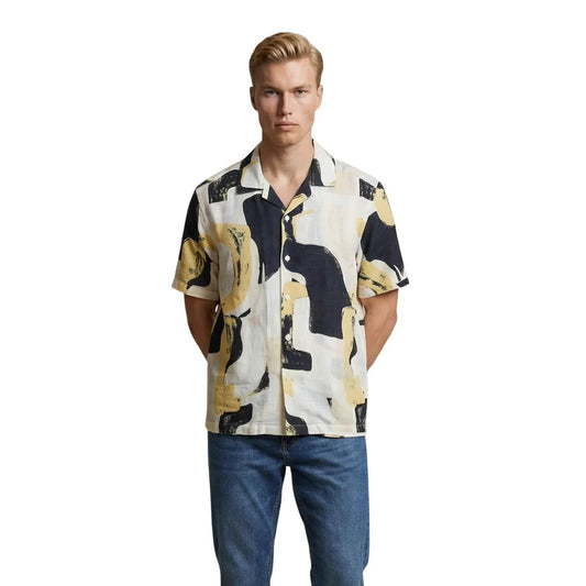 Premium Only And Sons Mens Green Short Sleeve V Neck Summer Shirt by Only & Sons