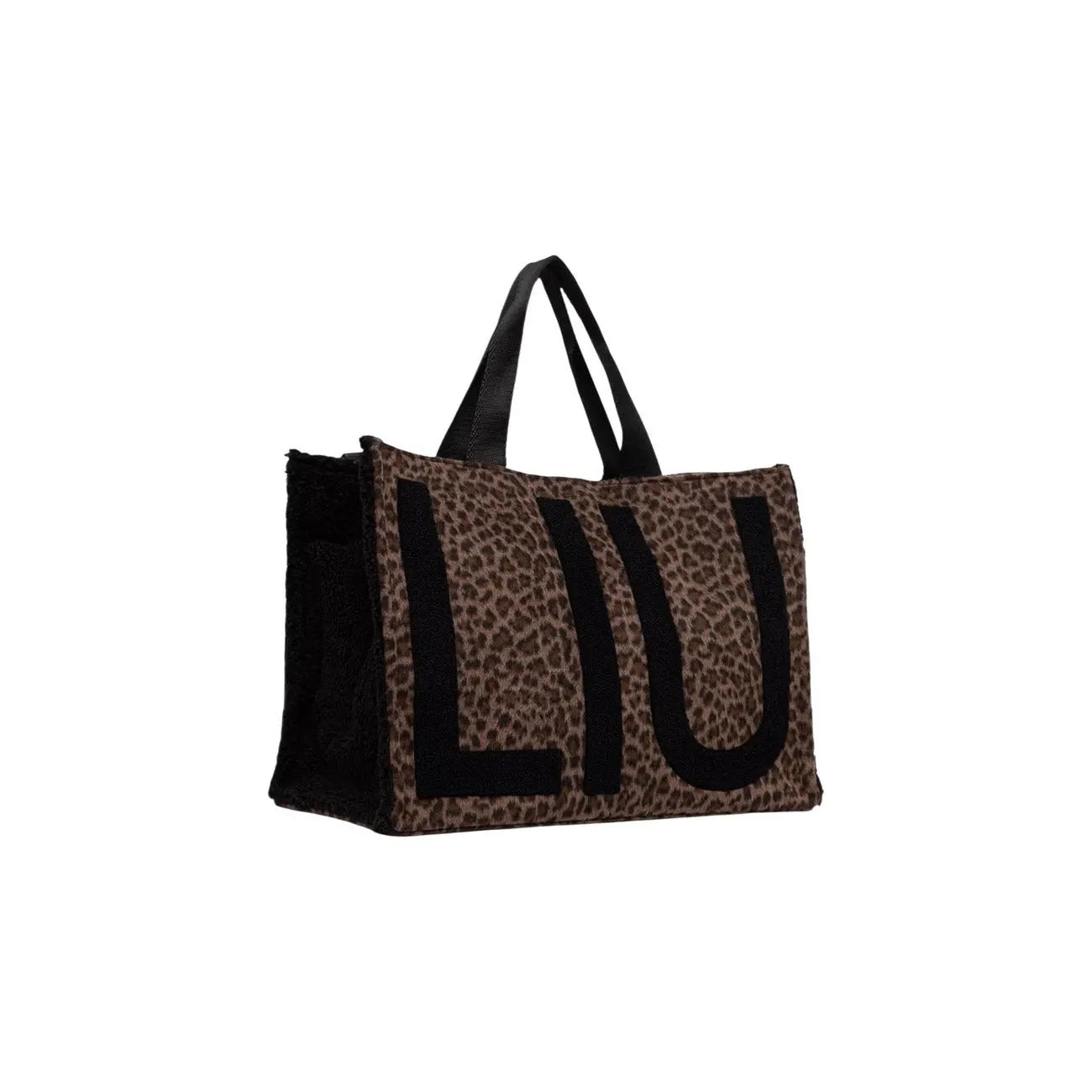 Liu Jo Women Brown Leopard Print Logo Handbag Premium Shoulder Strap Zip Pocket by Liu Jo